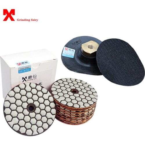 New Diamond Dry Polishing Pads 3 inch 4 inch Abrasive Pad Disc For Concrete Marble Grinding Plate 80mm 100mm Polishing Pad tools