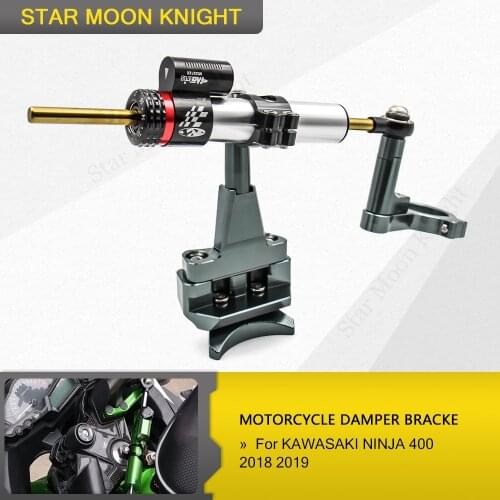 Fast Shipping For KAWASAKI NINJA400 NINJA 400 2018 2019 Steering Damper Stabilizer Mounting Bracket Kit NINJA400 Safety Control