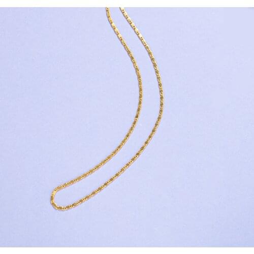 24k Gold Necklace for Women or Men Simple Single Chain Elegant Charm Chain for Wedding Gift Fine Jewelry Necklaces Gold Collares