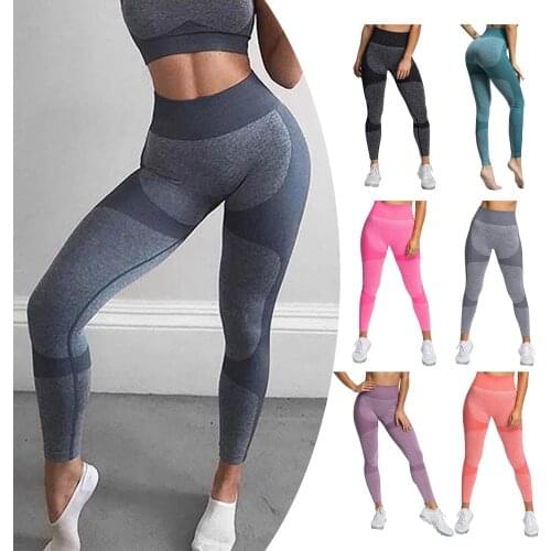Women Quick-drying Gym Yoga Seamless Pants Sports Clothe Stretchy High Waist Athletic Exercise Fitness Leggings Activewear Pants
