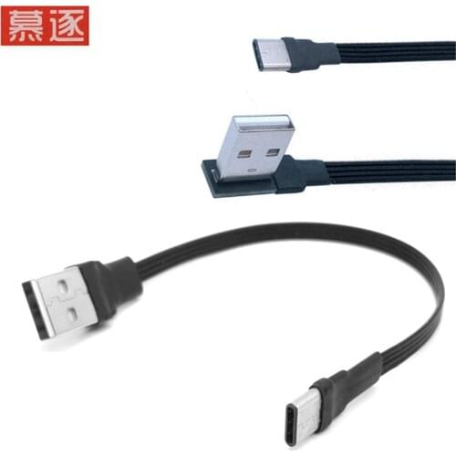 USB to Type C Charging Cable Elbow 90 Degree USB C Micro USB Data Cable For All Smartphone
