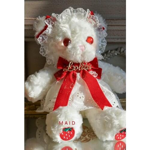 Strawberry bear the original hand made Lolita Christmas Xiong Bao plush inclined shoulder bag in jk backpack in the New Year