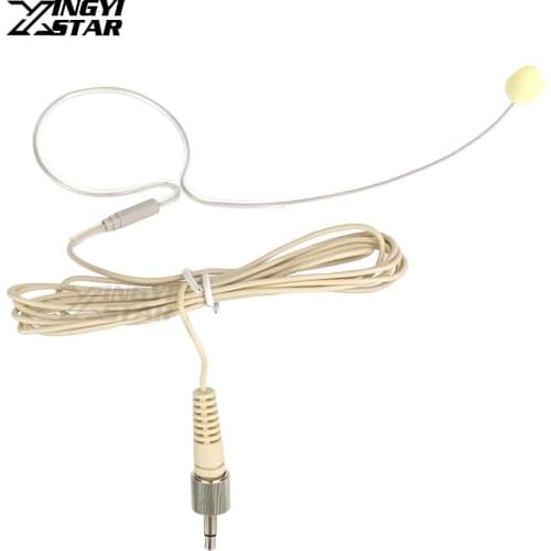 10Pcs Single Earhook Condenser Headset Microphone 3.5mm Screw Lock Plug Mike For Karaoke Wireless System Bodypack Transmitter