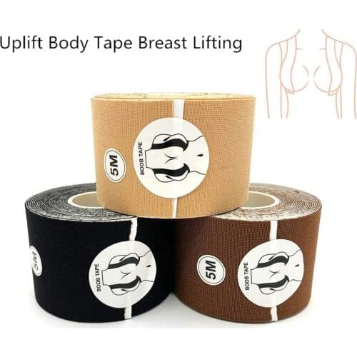 HOT Instant Breast Lift Tape with Re-usable Silicone Nipple Covers, Go Bra-Free for Sizes AA – F, Strapless Bra