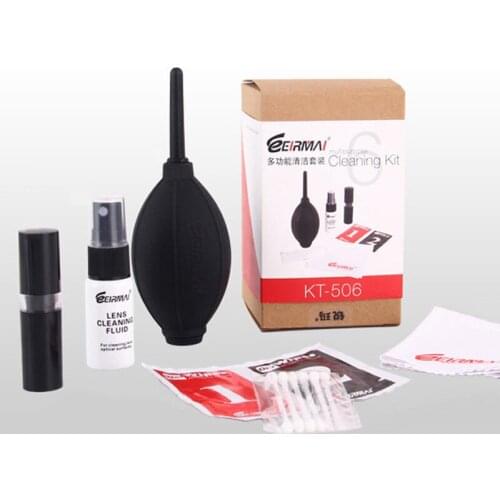 Roadfisher 6in1 Computer Laptop Lens Screen Camera Cleaning Kit Dust Cleaner Suit Brush Paper Cloth Air Blower Canon Nikon Sony