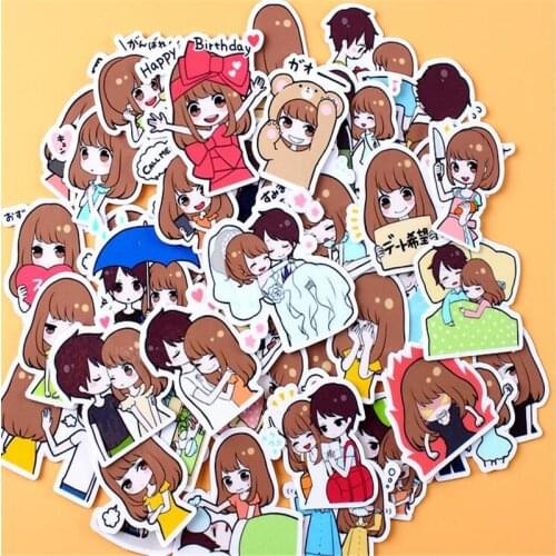 40pcs Creative Cute Self-madeLove birds Scrapbooking Stickers /Decorative Sticker /DIY Craft Photo Albums Waterproof Waterproof