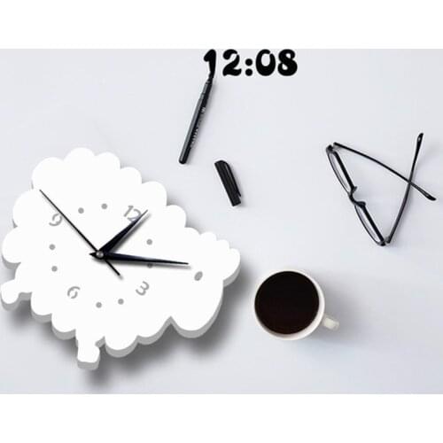 Nordic Clock Modern Design Sheep Wall Clock Children Room Decoration Hanging Watch For Kids Home Decoration Accessories reloj