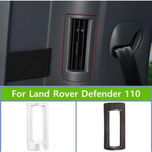 NEW! ABS Chrome/Oak Wood Grain C-pillar Air Conditioning Air Outlet Frame Trim For Land Rover Defender 110 2020 Car Accessories