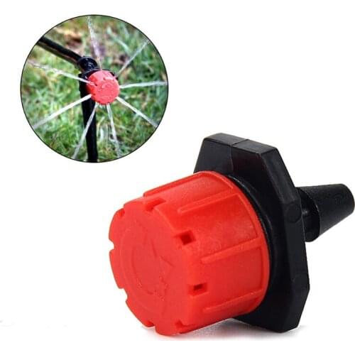 100Pcs/pack Adjustable Micro Drip Irrigation System Watering Sprinklers Anti-clogging Emitter Dripper 1/4" Barb Watering Tools