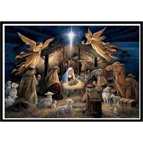 Religion Angel Girl DIY Cross Stitch Embroidery 11CT Kits Needlework Craft Set Printed Canvas Cotton Thread Home Sale