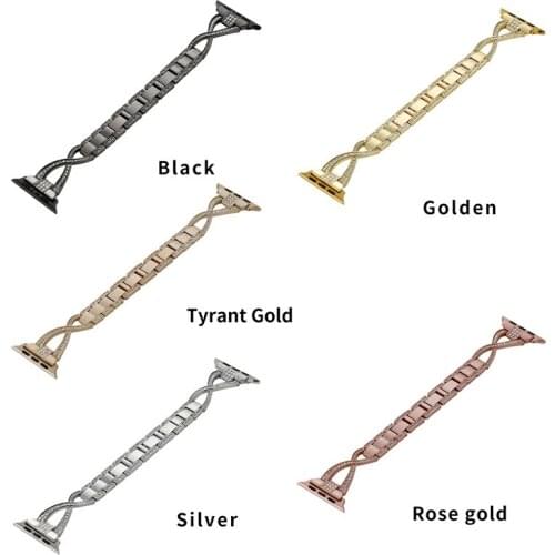 Luxury Bling Diamond Rhinestone Loop Band Wrist Strap for Apple Watch Series 6 5 4 3 2 1 SE