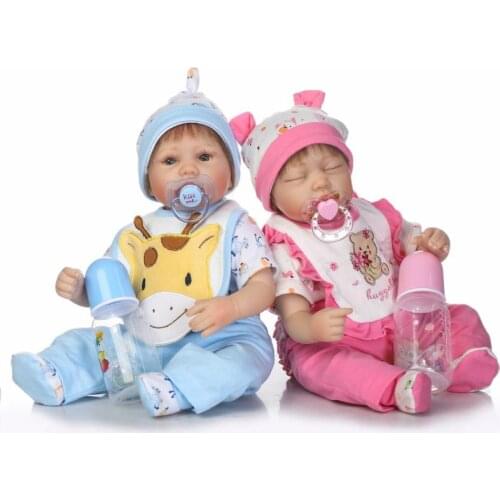 Mini silicone reborn baby dolls twins girls boys eyes 40cm baby closed and open toys for children new Years gift born alive
