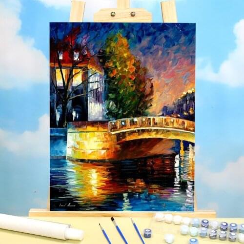 Sleepy Bridge Coloring By Numbers Painting Complete Kit Acrylic Paints 40*50 Boards By Numbers New Design Crafts Wholesale