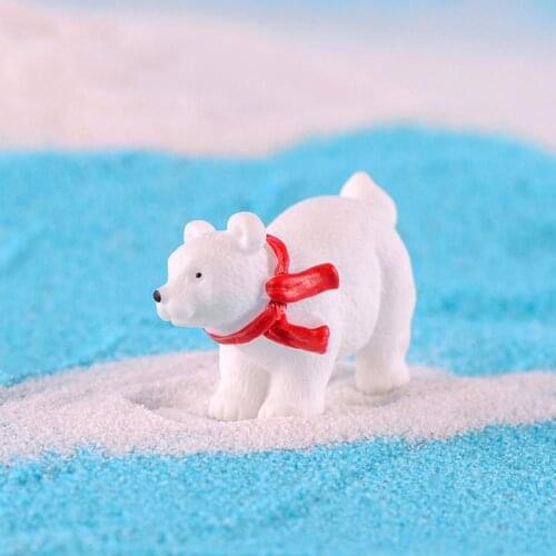 Resin Bear Animal Figurine DIY Miniature Fairy Garden Plant Pendant Decoration Room Decor Kawaii Accessories