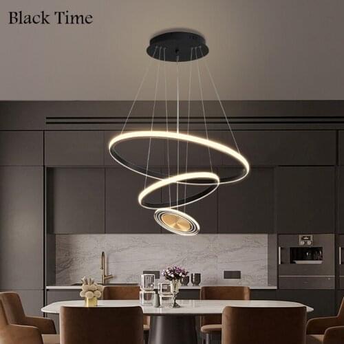 LED Chandelier Circle Ceiling Chandelier Lamps For Living Room Bedroom Dining Room Kitchen Indoor Decoration Lighting Luminaires
