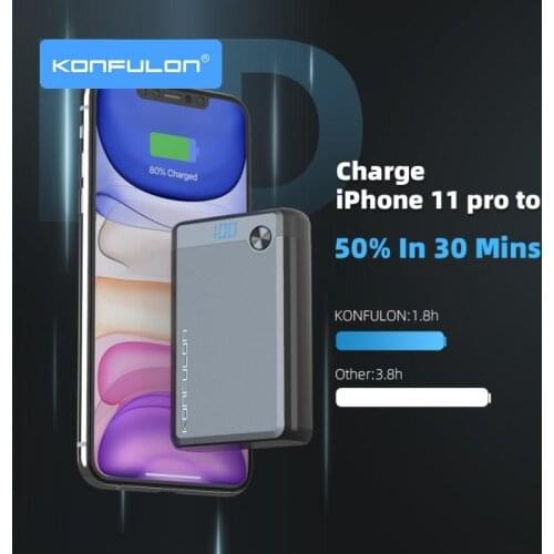 USB-C10000mAh Mini Power Bank 10000mAh PD QC 3.0 Powerbank Portable External Battery Charger For iPhone OPPO VIVO Huawei