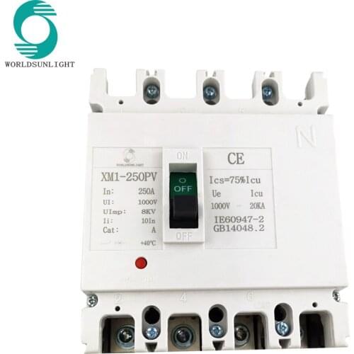 XM1-250PV 160A 200A 225A 4P 1000v moulded case circuit breaker MCCB