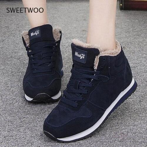 Women Boots Winter Shoes 2020 Plus Size 46 Ankle Boots for Women Shoes Snow Casual Booties Warm Winter Sneakers