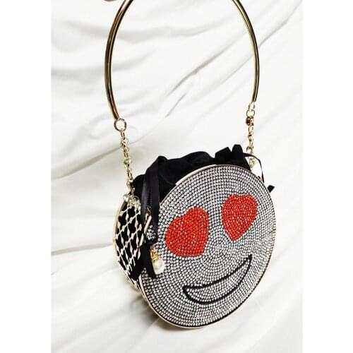 Smile Face Bags Women Mini Tote Handbags personality frame Crossbody Bags