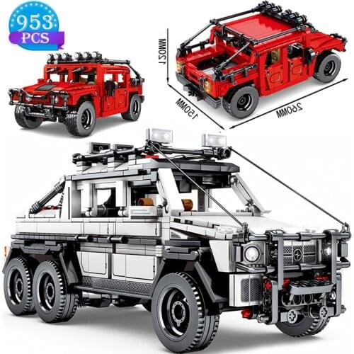 Famous Racing Ideas Pull Back Function Off-road Static Building Blocks Diy Childrens Educational Brick Toys Boys Birthday Gift