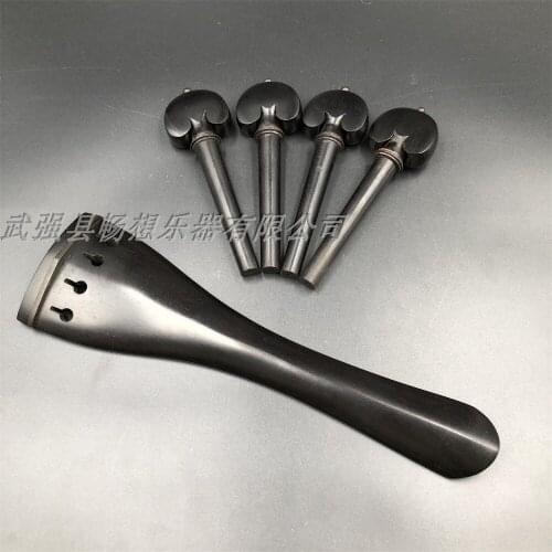 1 set ebony hill style 4/4 cello tailpiece,4pcs pegs