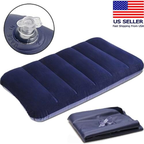 1Pcs Car Travel Air Cushion Rest Square Pillow Blue Inflatable Bed Outdoor Pillows 47x30cm