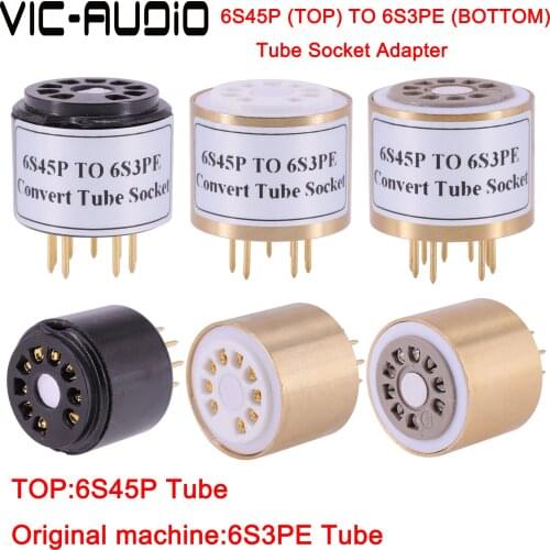 1PC 6S45P TO 6S3PE 9Pins TO 9Pins Tube DIY Audio Vacuum Tube Adapter Socket Converter Free Shipping