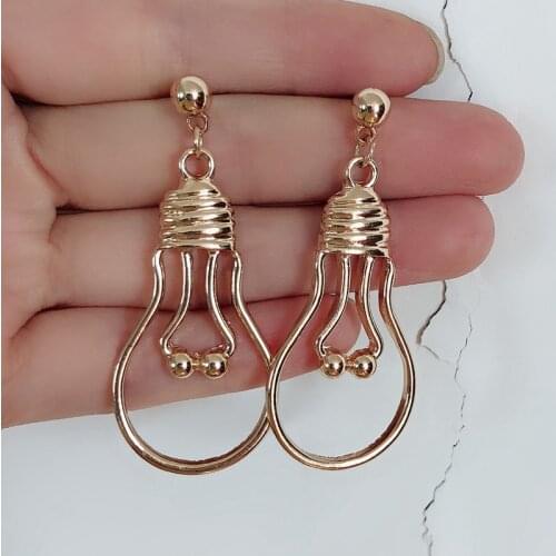 10 pair/lot fashion women jewelry accessories big size metal light bulb earring