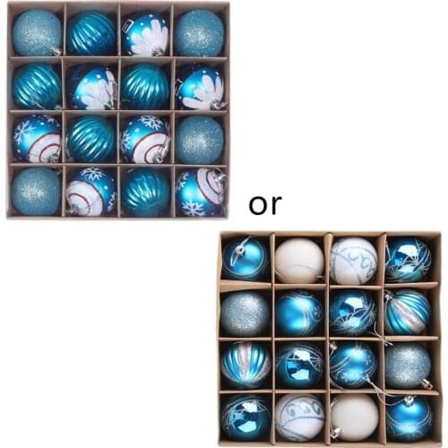 16pcs 6cm Christmas Balls Shatterproof Hanging Xmas Tree Ornaments Wedding Party Home Decoration New Year Gift