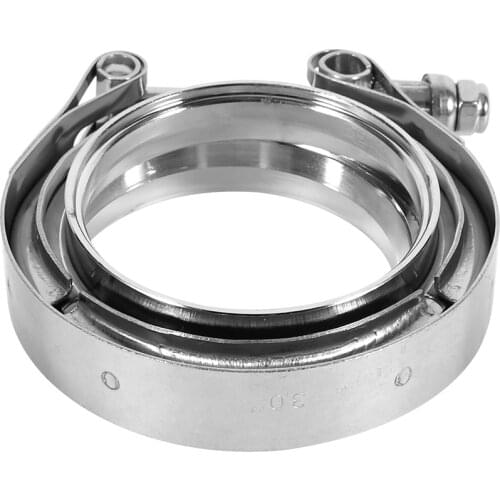 3 Inch/77mm Car Accessories Stainless Steel V-Band Clamp Flange Kit Turbo Downpipe Wastegate V-band Turbo Exhaust Pipes