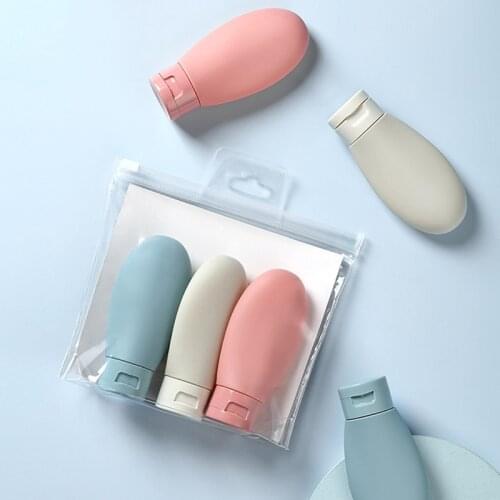 3pcs/set Nordic Style Travel Refillable Bottle Kit Portable Essence Shampoo Shower Gel Bottles Container Can carry on the Plane