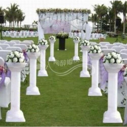 8pcs/lot wedding Plastic roman column plastic pillars wedding stands wedding props wedding road leads flower stands flower rack