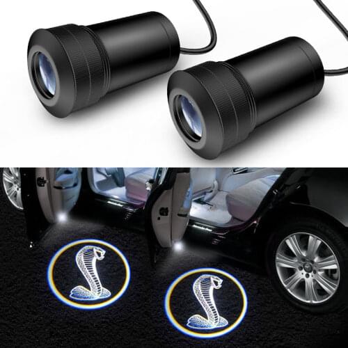AEING 2* Ghost Shadow Logo welcome Car White LED Door Light Laser Courtesy Slide Projector Emblem light For Ford Mustang Shelby