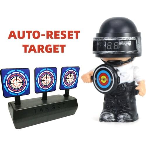 Auto-reset Scoring Target Plastic Paint Water BB Gel Blaster Ball Machine Pistol Toys Guns Shooting Dart Kids Soft Bullet Games