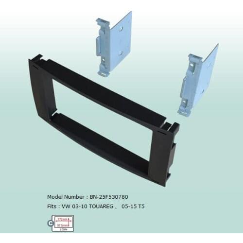Car Fascias 2 Din Audio Panel Frame Dash Kit For Toua-reg 2003 2004 2005 2006 2007 2008 2009 2010 T5 2005~2015
