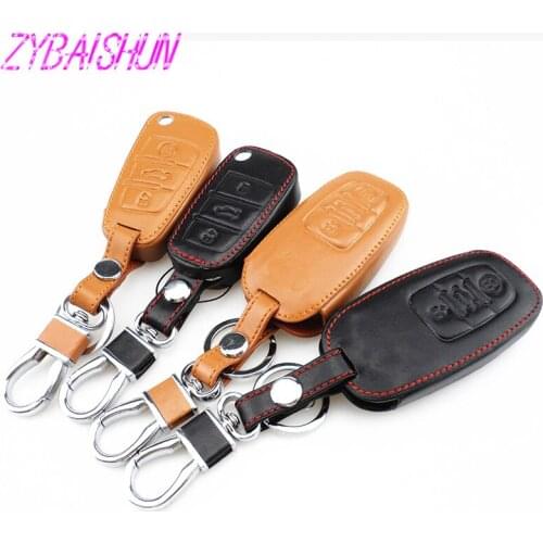 Car Remote Switch Case Leather Protective Car Decoration Covers for Audi A1 A3 A4 B8 A6 C6 A5 A7 A8 Q3 Q5 S5 S6 A4L