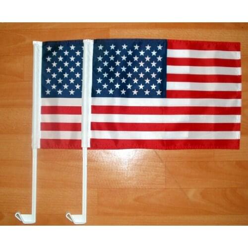 Free shipping NEW 30x45cm American car flag window flag bearer standard-bearer waving flags