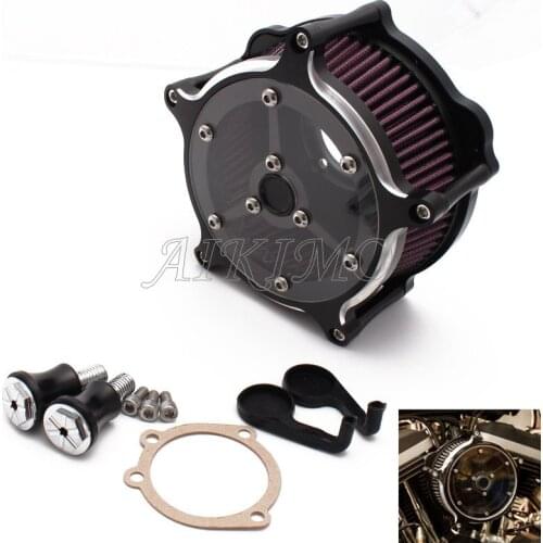 For Harley Contrast Cut Air Intake Cleaner Filter Dyna Softail Touring Fat Boy Bob Street Glide Transparent Air Intake Filter