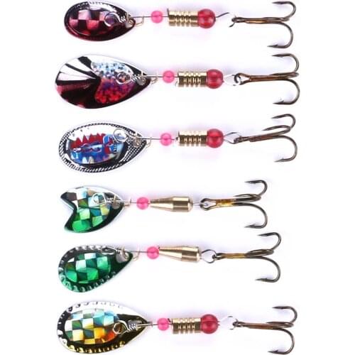HENGJIA metal bionic bait spoon jig fishing lure hook the false new simulation bait gear rotating sequins laser minnow hook bait