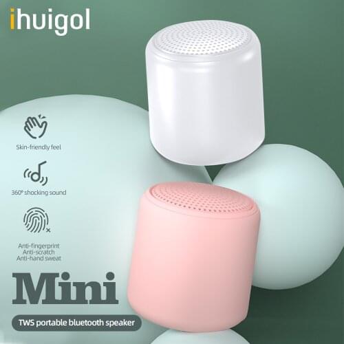 Ihuigol Portable Mini Wireless Bluetooth Speaker Bass Column Loudspeaker Sound System 3D Stereo Music Surround Outdoor Speakers