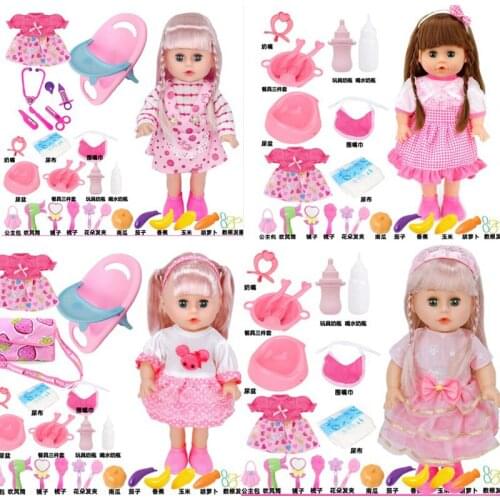 Bebe reborn talking girl doll 35cm full vinyl real baby doll can drink blink water pee bathe children gift play house toys