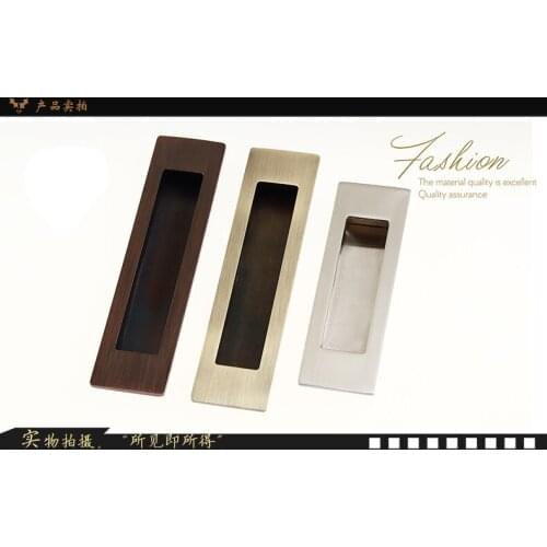 Zinc alloy square handle invisible Recessed furniture Handle conceal drawer flush pull
