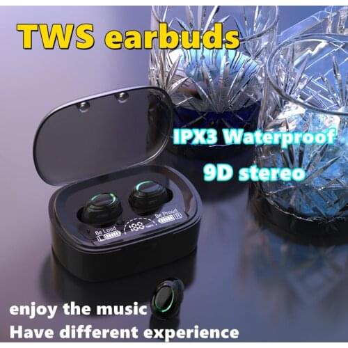 MD06 TWS Touch Bluetooth Headphones 9D Stereo Wireless Headset Intelligent Noise Reduction Gaming Headphones Waterproof With Mic