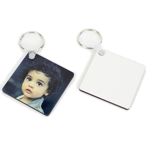MDF blank Sublimation print keychain two sides printable 50 pieces/ lot
