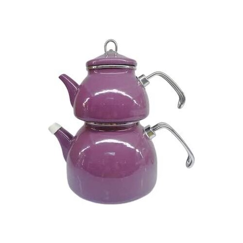 Schafer Kitchen House Enamel Teapot Set Plum