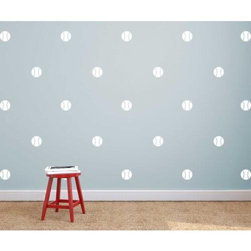 Wall Decal Baseball Vinyl Sticker Removable Sports Pattern Designs Custom Art Nursery Bedroom Kids Living Room Decoration WW-152