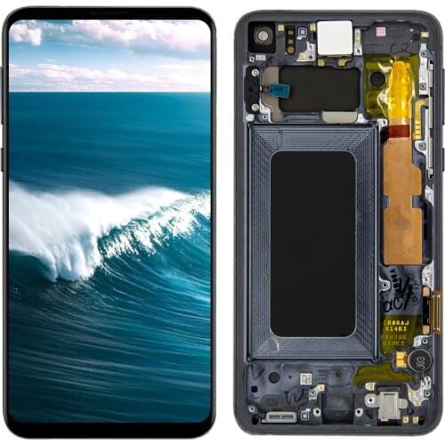 Original For Samsung Galaxy S10e SM-G970F/DS G970 G970F LCD Display Touch Screen Digitizer Glass Assembly with Frame