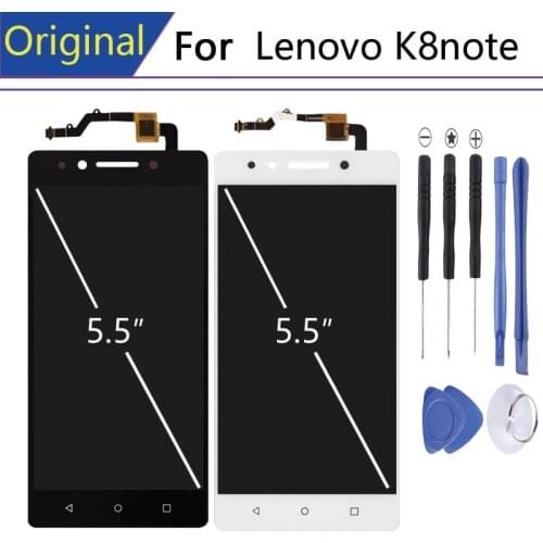Pantalla For 5.5" Lenovo K8 note LCD with Frame display in Mobile Phone LCDs Touch Screen XT1902-3 1920x10