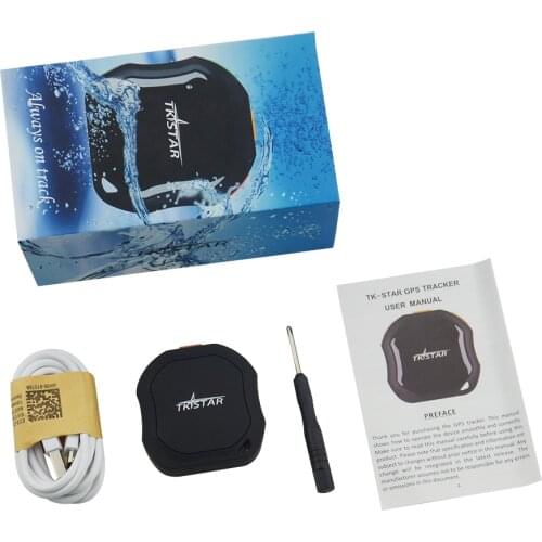 TK1000 Personal GPS Tracker 180 Hours Standby Time Mini Portable Tracking Device Auto-tracking Overspeed&movement Alert with Box