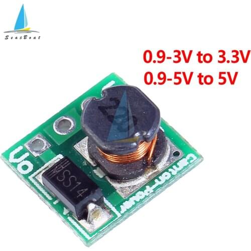 0.9-5V to 5V DC-DC Step-Up Power Supply Module Voltage Board Boost Converter Regulator 1.5V 1.8V 2.5V 3V 3.3V 3.7V 4.2V to 5V